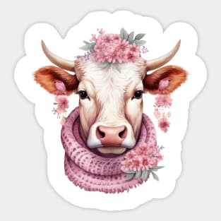 Christmas Cow #9 Sticker